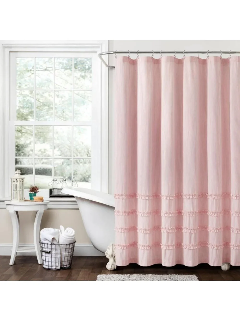 Vintage Stripe Yarn Dyed Cotton Shower Curtain, 72